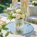 10 Pack Round Mirror Centerpieces for Tables Decorations, 10" Acrylic Circle Mirror Centerpieces Mirror Tray Candle Plate Centerpiece for Wedding Table Decorations Wall Decor (Round, 10inch)
