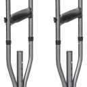 Air-Crutch Lightweight Walking Crutch, Adult Crutches for Walking with Comfortable Underarm Pads and Ergonomic Grips, Adjustable Height 4'7"-6'7", 300 lb Capacity, Gray