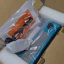 Record Player for Vinyl with 2 Build-in Speakers LP Vinyl Players Belt-Driven Vintage Turntables 3 Speed 3 Size, Wireless Bluetooth Playback, AUX-in, RCA Out, Headphone, Auto Stop Sea Blue (Cyan)