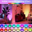 7W RGBW Uplights Indoor, Spotlights Indoor Christmas LED Color Changing Uplights Indoor with Remote Dimmable Function Memory Feature LED Ambient Lighting for Party,Bar,Esports Room,2 Pack