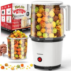 Hot Air Popcorn Popper with Serving Bowl for Family Gathering | Fast & Easy Air Popper Popcorn Maker with On/Off Switch for Family Movie Nights, Parties | Air Popcorn Machine | No Oil, Easy to Clean