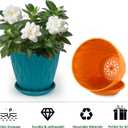 6 inch Plant Pots 10 Packs Thickened House Plant Pots Indoor Outdoor Flower Pots with Drainage Holes and Saucers (Multicolor)