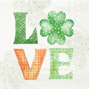 IHR Ideal Home Range Cocktail Napkins Disposable 3-Ply Paper Party Napkin Pack, 5" x 5", Lucky Charm, 20-Count