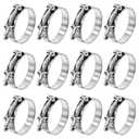 12 Pack 3 inch T-Bolt Hose Clamps, Stainless Steel_304 Working Range 83mm-91mm for 3" Hose ID, Turbo Intake Intercooler Clamp for Automotive