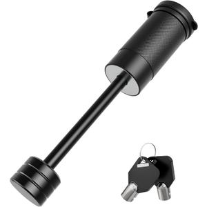 RETRUE Trailer Tongue Coupler Lock, Dia 1/4 Inch, 3-1/2 Inch Span Trailer Latch Lock for Latch-Type Coupler, Tow Boat RV Truck Car's Black (1 Pack)