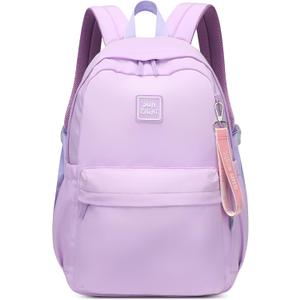 SUNEIGHT 30L Waterproof School Backpack for Girls 6-18 Years Large Capacity Lightweight Bookbag for Elementary to High School Durable Travel Backpack with Adjustable Straps(Purple)