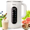 IAGREEA 35oz Nut Milk Maker Machine 304 Stainless Steel Lid BPA Free, 10-in-1 Soy Milk Maker for Homemade Milkshake/Nut/Oat/Plant-Based Drink, 10 Blades Blenders with Delay Start/Boil Water/Self Clean