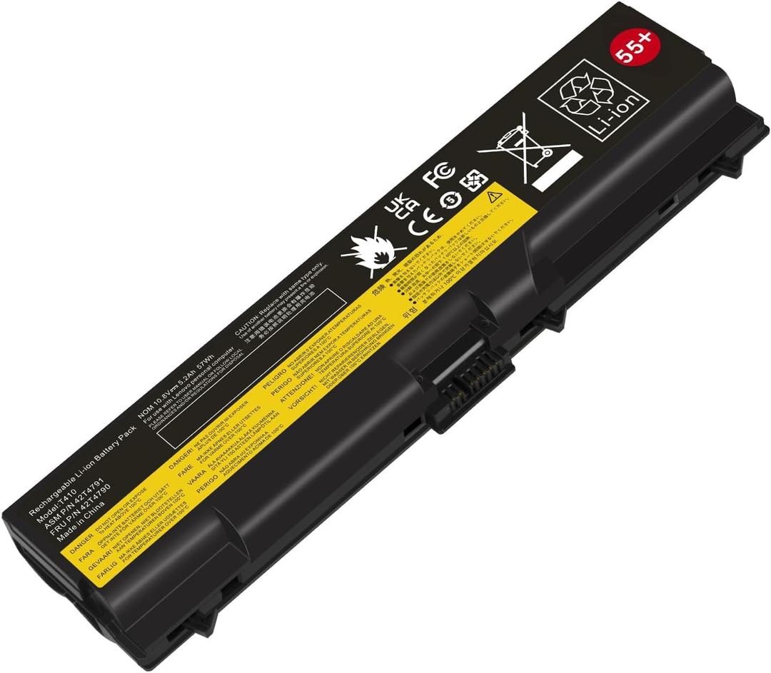 Battery for Lenovo ThinkPad E40 E50 E420 E425 E520 E525 L410 L412 L420 L421 L510 L512 L520 SL410 2842 SL510 T410 T410i T420 T510 T520 W510 W520 ThinkPad Edge 14" 05787UJ 05787VJ 05787WJ 05787XJ (Black)
