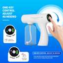 Nano Spray Machine Blue Ray Mist Sprayer Gun Handheld Cordless Rechargeable Atomize (White, N9S)