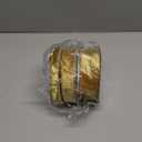 Yunlly 3 Rolls Christmas Velvet Wired Ribbon 0.6, 1, 1.5 Inch Double Sided Velvet Christmas Wired Ribbon for Tree Decoration Gift Wrapping Crafts Wreaths Supplies, Total 30 Yards(Gold and Gold)