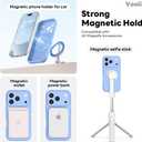 Vooii Magnetic for iPhone 17 Pro Case, Compatible with Magsafe (Premium Liquid Silicone) (Integrated Camera Control Button) Full Body Protective Anti-Scratch Microfiber Lining 6.3", Light Blue