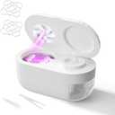 Ultrasonic Denture Cleaner with Automatic Clean, Drain & Dry, 45kHz Retainer and Night Guard Cleaning Machine with Built-in Drainage Chamber, Low-Noise Design for Aligners, Braces & Dental Appliances
