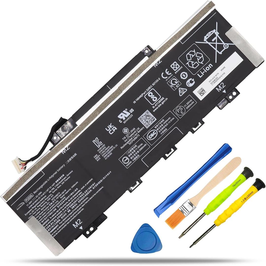 PC03XL Laptop Battery Replacement for HP Pavilion x360 14 Convertible PC 14-DW 14-DY 14-DH 14-BA 14-CD 15-ER Series Notebook M24421-271 M24421-AC1 M24648-005 HSTNN-OB1W TPN-DB0E 11.55V 43.3Wh
