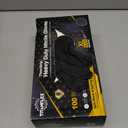 TitanFlex Heavy Duty Black Industrial Nitrile Gloves with Raised Diamond Texture, Latex Free (6mil/8mil)