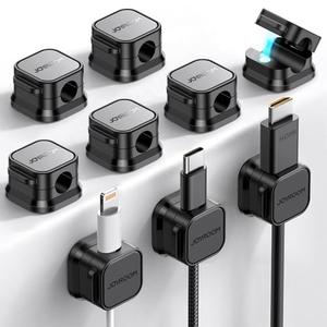 9 Pack Magnetic Cable Clips [Cable Smooth Adjustable] Cord Holder, Under Desk Cable Management, JOYROOM Adhesive Wire Holder Keeper Organizer for Home Office Desk Phone Car Wall Desktop Nightstand