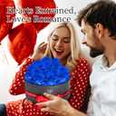 16 Flowers Forever in Heart Shape Box, Eternal Roses, Preserved Roses, Immortal Roses Birthday Gift for Her, Women, Mothers Day gifts for mom - Blue Rose