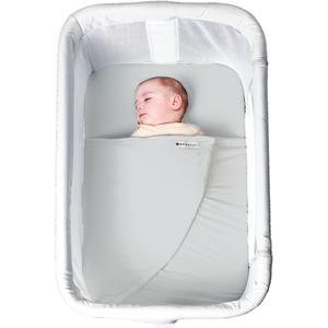Wrap Sheet  Anti-Rollover Safe Sleep Blanket for Newborns  Fits Bedside Sleepers, Pack & Plays, Mini Cribs  Newborn Sleep Essential (Grey, Bedside Sleeper or Bassinet)