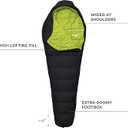 Teton LEEF Lightweight Mummy Sleeping Bag Perfect for Camping, Hiking, and Backpacking; Cold Weather Option, Compression Sack Included - Fire & Slate, 30F