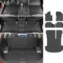 powoq Floor Mat Compatible with 2019-2020 Santa Fe Cargo Mat Floor Liner TPE Back Seat Protector Trunk Cargo Liner Replacement for 2019 2020 Santa Fe Accessories