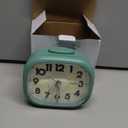 Loud Alarm Clock for Heavy Sleepers Adults, Silent No Ticking, Battery Operated, Glow in Dark dial, Lighted on Demand and Snooze(Green)