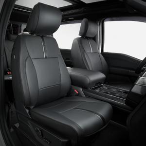 Super Cover for Ford F150 Seat Covers 2015-2024 2025 2026 Full Set, for F-150 XL/XLT Leather Truck Seat Cover, for F150 Accessories 2016 2017 2018 2019 2020 2021 2022 2023, Only for Bucket Seat