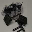 2-Pack 64FT 100 LED Crystal Globe Solar Christmas String Lights Outdoor, Waterproof Solar Lights for Outside, 8 Lighting Modes Christmas Decorations for Garden Yard Porch Wedding Patio(Warm White)