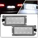 2pcs LED License Plate Light Lamp Assembly for Jee'p Grand Cherokee 2014 2015 2016 2017 2018 2019 2020 Fiat 500 2013-2019 Super Bright 6000K Xenon White Rear Tag Number Plate Light Assembly