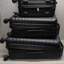 Amazon Basics 3-Piece Set (21", 26", 30"), Hardshell Suitcases With Wheels, Expandable For Up to 25% More Space, With Scratch-Resistant Surface, Four Multi-directional Wheels, Black