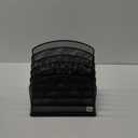 Delifox Inclined Desk File Organizer, 5-Section Vertical File Folder Holder Stand Metal Rack File Sorter for Office Classroom Desktop Organization (Black, 1Pack)