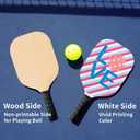 PYD Life Pickleball Paddles Plywood Sublimation Blanks 7.5" x 15.5",2/5 Inch Thickness 8 OZ Double Sided Printable One Side White One Side