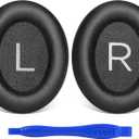 Link Dream Ear Pads for Bose QuietComfort 45 Headphone Replacement Soft Protein Leather Memory Foam Earpads Ear Cushions Cover Soft & Comfortable, Noise Isolation, Easy to Install (QC45 Black)