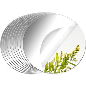 10 Pack Round Mirrors for Centerpieces, 10inch Circle Mirror Centerpieces for Tables, Mirror Tiles for Wall Table Wedding Centerpieces Mirror Plates for Candle Wedding DIY Craft Decorations