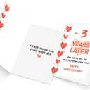 2 x FANCYLUCKY 3 Year Anniversary Card, Funny 3th Anniversary Card Gifts for Him Her, 3 Years Wedding Card for Husband Wife Couple