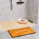 NNN 40" x 20" Teak Shower Mat Handcrafted, Marine-Grade Reinforced, Supports Up to 400 lbs, Indonesian Teak.