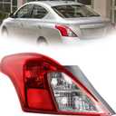 LH USA Halogen Type Tail Light W/O Bulb Harness Assembly Compatible With 2012-2019 Nissan Versa Tail Lamp Outer Rear Light Left Driver Side Replacement NI2800194 265553AN0A
