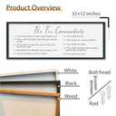 SRSZHIYUE Bible Verse Wall Decor The Ten Commandments Sign 32''12'' Christian Saying Jesus Prayer God for Scripture Home Vintage Living Room Family Wall Art Religious Rustic Catholic (Black)