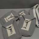 5 x 5 Pack Decorative Small Storage Baskets for Shelves, Cotton Rope Woven Basket for Organizing Bathroom, Nursery, Closet, Cabinet, Toys & Socks, Gift Baskets Empty, 11.8"x7.9"x4.7", Gray/White