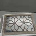 Wocred Set of 2 Rectangular Wall Mirror, Gorgeous Rustic Farmhouse Accent Mirror, Barn Wood Color Entry Mirror for Bathroom Renovation, Bedrooms, Living Rooms and More(11x15)