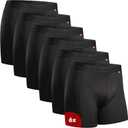 DANISH ENDURANCE Men's Sports Boxer Briefs, & Long Leg, 6-Pack, Black, M