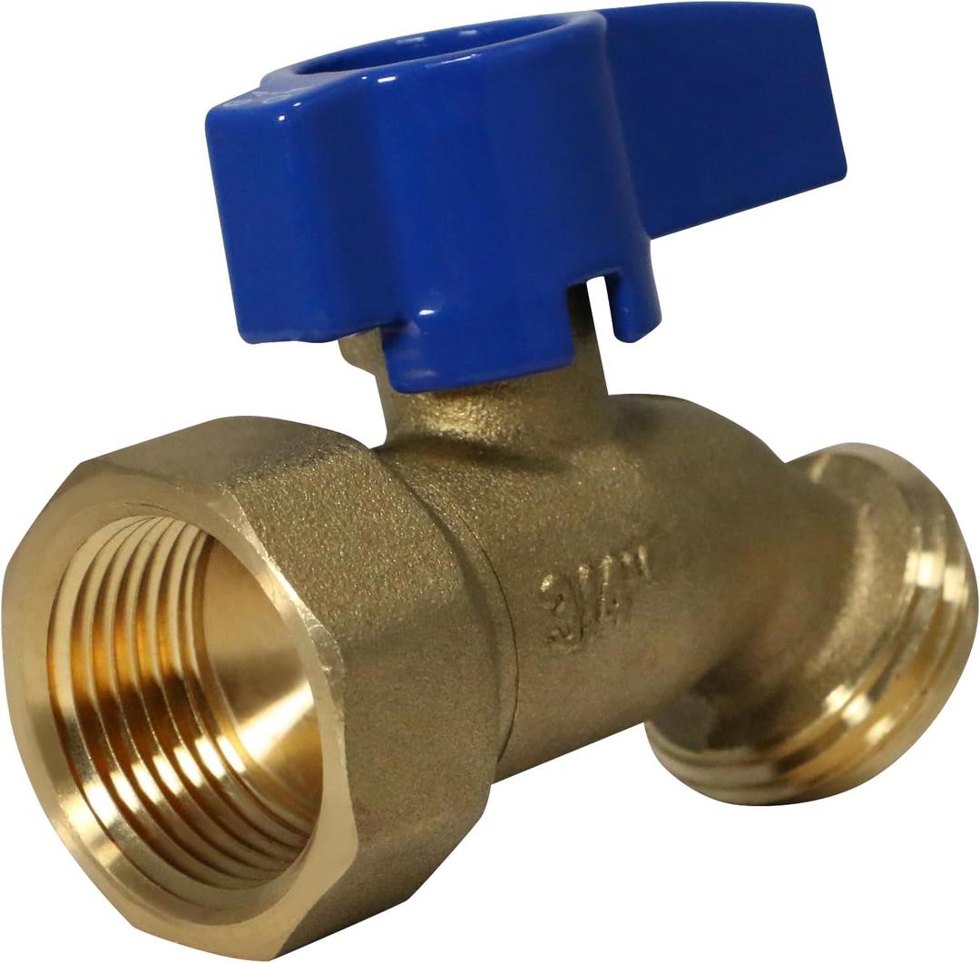 3/4 in FPT x 3/4 in GHT 1/4 Turn Brass Hose Bibb