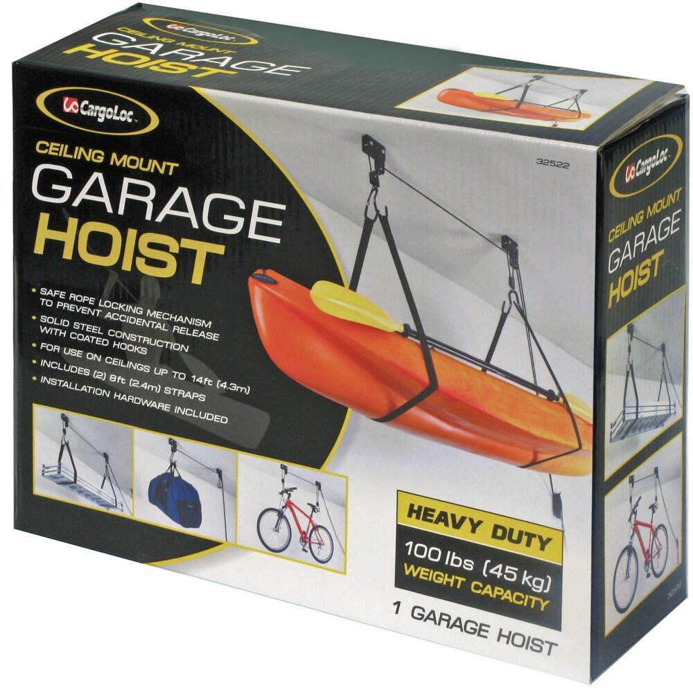 CargoLoc Ceiling Mount Garage Hoist - Black, 1 each 