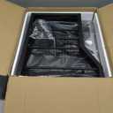 Rolling File Cart with 2 Storage Drawers, Wood & Mesh Hanging File Folder Organizer with Wheels Under Desk, File Cabinets for Home Office, 14.7" L x 11.8" D x 25.3" H