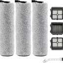 iFloor 3/Floor One S3 Roller Brush Replacement Fit for Tineco,3 Brush Rollers and 3 HEPA Filters for Cordless Wet Dry Vacuum Cleaner, Vacuum Mop Replacement Parts Accessories