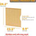 SpaceAid 6 Pack Tray Dividers for Cabinets, Pressboard Kitchen Cookie Baking Sheet Organizer for Cabinet, Vertical Pan and Trays Organizers for Pantry Storage