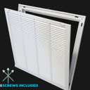 HVAC Premium 16 x 18 Duct Opening Steel Return Air Filter Grille, for 1-inch Filter, Removable Door, Flat Stamped HVAC Vent Cover Grille, Outer Dimensions 18.5 x 20.5