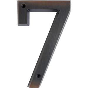 HASWARE House Number Sign 6 Inch Vintage Style Aged Bronze Finish Door Numbers Signage Plaque Street Home Address Numerals,Zinc Alloy (7)