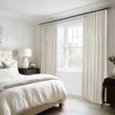 102 Inch Long Ivory Velvet Pinch Pleated Curtains for Living Room Bedroom Heavy Thick Decorative Privacy Drapes Thermal Soundproof Room Darkening Window Panels with Hooks,2 Panels,Nursery