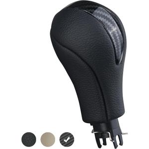 APPERFiT Gear Shift Knob for Automatic Transmission Gear Shifter 34910-JK03A 34910-1LA6C Compatible with Infiniti EX35 FX35 FX50 G25 G35 G37 Q60 QX50 QX56 QX70 Black & Carbon Fiber