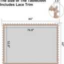 LIBERECOO Clear Plastic Table Cover Protector, Rectangle Waterproof Oilproof Vinyl Tablecloth, 60 x 84 Inch Heavy Duty Wipeable Reusable Transparent Table Cloth for Dining & Party