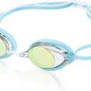 Speedo Women's Swim Goggles Mirrored Vanquisher 2.0 (Blue)